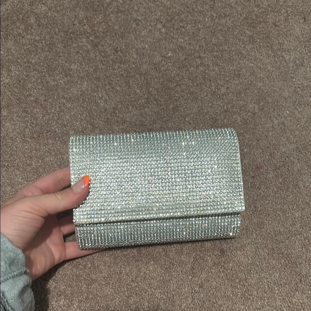 Elegant Silver Clutch Bag